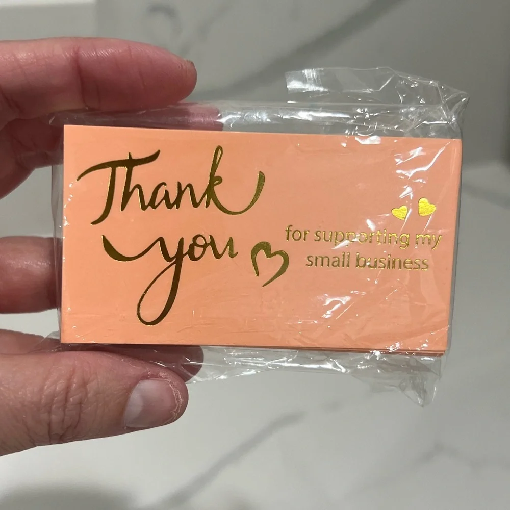 🔴 (NEW) New Foil Thank You Cards Set